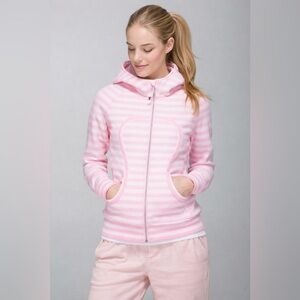 NEW Lululemon Scuba Hoodie *Stretch (Lined Hood)
Apex Stripe Pink Shell size 8